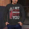 I Hit This So I Won't Hit You Kickboxer Fan Muay Thai Boxing Men's Long Sleeve T-Shirt