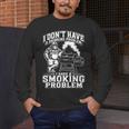 I'm Just A Drinker With A Smoking Problem Grilling BBQ Dad Men's Long Sleeve T-Shirt I'm Just A Drinker With A Smoking Problem Grilling BBQ Dad Men's Long Sleeve T-Shirt