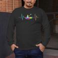 Kayaking Heartbeat Tie Dye Canoe Boating Kayaks Men's Long Sleeve T-Shirt