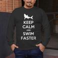 Keep Calm And Swim Faster Swimming T-Shirt Men's Long Sleeve T-Shirt Keep Calm And Swim Faster Swimming T-Shirt Men's Long Sleeve T-Shirt