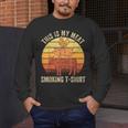 This Is My Meat Smoking Tee BBQ Dad Barbeque Smoker Men's Long Sleeve T-Shirt