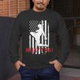 Muay Thai American Flag Fighter Patriotic Men's Long Sleeve T-Shirt