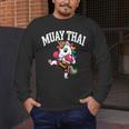 Muay Thai Art For Girls Kids Women Mixed Martial Arts Men's Long Sleeve T-Shirt