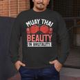Muay Thai Beauty In Brutality Muay Thai Men's Long Sleeve T-Shirt Muay Thai Beauty In Brutality Muay Thai Men's Long Sleeve T-Shirt
