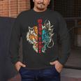 Muay Thai Thai Boxing Dragon Tiger Men's Long Sleeve T-Shirt