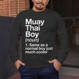 Muay Thai Boy Definition Martial Arts Sports Men's Long Sleeve T-Shirt