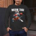 Muay Thai Cat Meow Thai Boxing Martial Art Kids Men's Long Sleeve T-Shirt