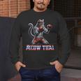 Muay Thai Cat Meow Thai Boxing Men's Long Sleeve T-Shirt