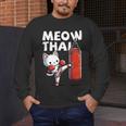Muay Thai Cat Meow Thai Thai Boxing For Youth Muay Thai Men's Long Sleeve T-Shirt