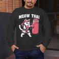 Muay Thai Cat Meow Thai Women Neko Costume Muay Thai Men's Long Sleeve T-Shirt