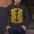 Muay Thai Dragons Thai Boxing Fighter Men's Long Sleeve T-Shirt