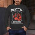 Muay Thai Fighter Hobby Boxing Martial Arts Men's Long Sleeve T-Shirt