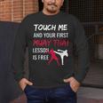 Muay Thai Martial Arts Combat Sports Self Defense Men's Long Sleeve T-Shirt