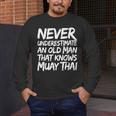 Muay Thai For Men Boys Dad Mixed Martial Arts Men's Long Sleeve T-Shirt