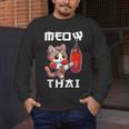 Muay Thai Meow Thai & Thai Boxing Muay Thai Cat Men's Long Sleeve T-Shirt