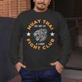 Muay Thai MMA Fight Tattoo Tiger Art Of 8 Limbs Kickboxing Men's Long Sleeve T-Shirt