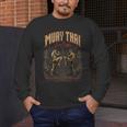 Muay Thai Nak Muay Vintage Thai Boxing Warrior Art Men's Long Sleeve T-Shirt