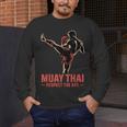 Muay Thai Respect The Art Martial Arts Kickboxing MMA Men's Long Sleeve T-Shirt Muay Thai Respect The Art Martial Arts Kickboxing MMA Men's Long Sleeve T-Shirt