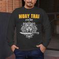Muay Thai Sak Yant MMA Tattoo Tiger Lion Knife Martial Art Men's Long Sleeve T-Shirt