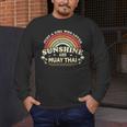 Muay Thai Shirt A Girl Who Loves Sunshine And Muay Thai Men's Long Sleeve T-Shirt