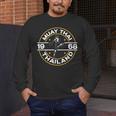 Muay Thai Thailand Fighter Fighting Combat 1969 Thai Boxing Men's Long Sleeve T-Shirt