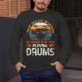 Musician Drummer Music Lover Drum Kit Men's Long Sleeve T-Shirt Musician Drummer Music Lover Drum Kit Men's Long Sleeve T-Shirt