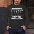 What Is Part Of Don't You Understand Swimming Swimmer Swimming Men's Long Sleeve T-Shirt What Is Part Of Don't You Understand Swimming Swimmer Swimming Men's Long Sleeve T-Shirt
