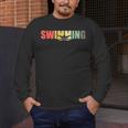Retro Swimming Vintage Swimming Swimmer Men's Long Sleeve T-Shirt