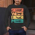 Retro Vintage Swimming For Swimmers Men's Long Sleeve T-Shirt Retro Vintage Swimming For Swimmers Men's Long Sleeve T-Shirt