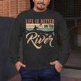 Rowing Canoe Kajak Life Is Better On The River Men's Long Sleeve T-Shirt