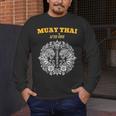 Sak Yant Muay Thai Art Tattoo Twin Tiger Kickboxing Thailand Men's Long Sleeve T-Shirt