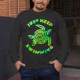 Sea Turtle Just Keep Swimming Ocean Beach Vacation Men's Long Sleeve T-Shirt Sea Turtle Just Keep Swimming Ocean Beach Vacation Men's Long Sleeve T-Shirt