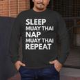 Sleep Nap Muay Thai Repeat Lover Martial Arts Men's Long Sleeve T-Shirt