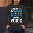 Swim Dad Voice Swimming Dad Of A Swimmer Father Men's Long Sleeve T-Shirt