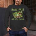 Swimmer Crocodile Swimming Humor How Fast You Can Swim Men's Long Sleeve T-Shirt Swimmer Crocodile Swimming Humor How Fast You Can Swim Men's Long Sleeve T-Shirt