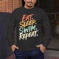 Swimmer Eat Sleep Swim Repeat I Swimming Men's Long Sleeve T-Shirt Swimmer Eat Sleep Swim Repeat I Swimming Men's Long Sleeve T-Shirt