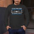 Swimming Apparel For Swim Team Heartbeat Swimmer Men's Long Sleeve T-Shirt Swimming Apparel For Swim Team Heartbeat Swimmer Men's Long Sleeve T-Shirt