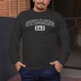 Swimming Dad Athletic Lettering Fathers Day Coach Men's Long Sleeve T-Shirt