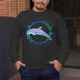 Swimming Dolphin Maori Sun Tribal Waves 2-Sided Men's Long Sleeve T-Shirt
