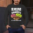 Swimming Donut Men Women Swimmer Sports Athlete Men's Long Sleeve T-Shirt Swimming Donut Men Women Swimmer Sports Athlete Men's Long Sleeve T-Shirt