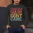 Swimming Pool Diving Sport Swimmer Swim Hair Dont Care Men's Long Sleeve T-Shirt