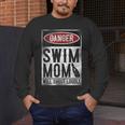 Swimming Swimmer DANGER Swim Mom Men's Long Sleeve T-Shirt Swimming Swimmer DANGER Swim Mom Men's Long Sleeve T-Shirt