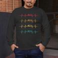 Swimming Swimmer Heartbeat Vintage Men Boys Women Swim Lover Men's Long Sleeve T-Shirt