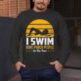 Swimming Swimmer Swim Team So I Don't Punch Men's Long Sleeve T-Shirt