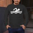 Swimming Symbol Men's Long Sleeve T-Shirt Swimming Symbol Men's Long Sleeve T-Shirt