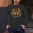 Twin Tiger Sak Yant Tattoo Muay Thai Thai Martial Arts Men's Long Sleeve T-Shirt
