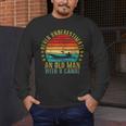 Never Underestimate An Old Man With a Canoe Retro Sleeveless Men's Long Sleeve T-Shirt Never Underestimate An Old Man With a Canoe Retro Sleeveless Men's Long Sleeve T-Shirt