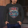 USA Canoe Kayak Paddling American Flag Emblem Men's Long Sleeve T-Shirt