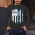 USA Flag Swimming Swim American Swimmer Men's Long Sleeve T-Shirt