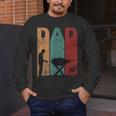Vintage BBQ Dad Silhouette Father's Day Retro Men's Long Sleeve T-Shirt